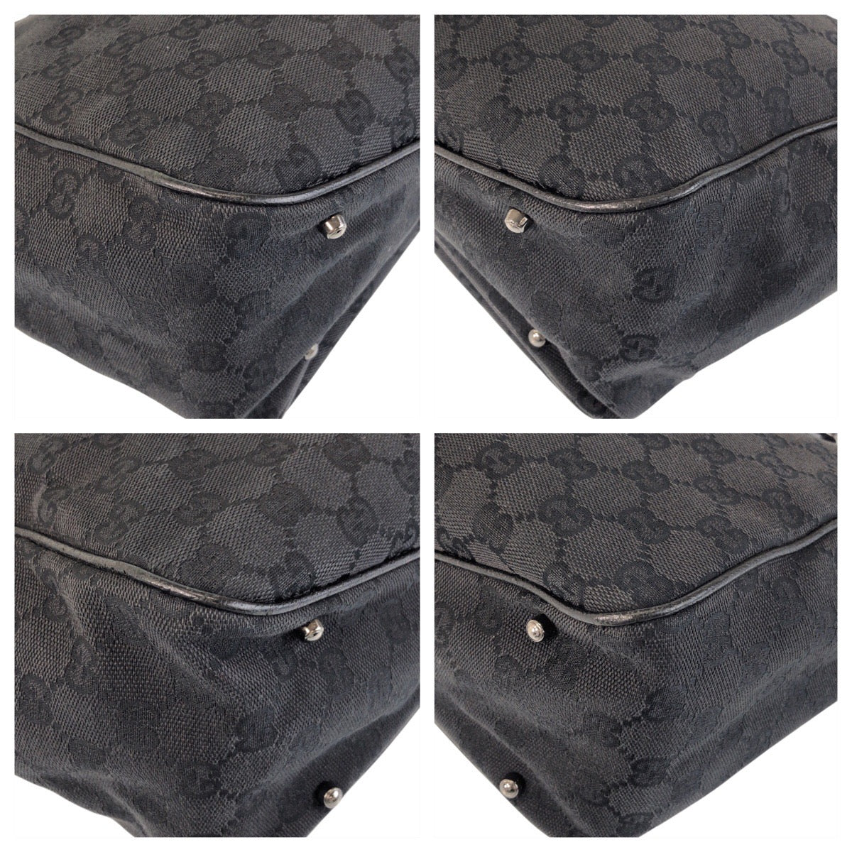 GUCCI Tote Bag 113017 GG canvas Black black