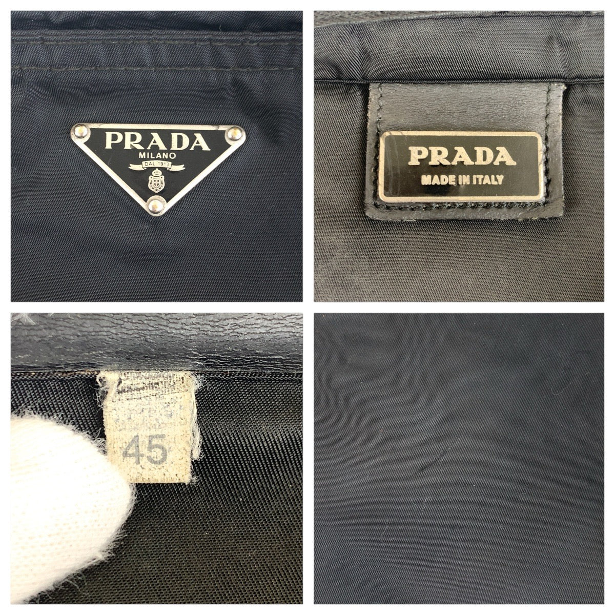 PRADA Shoulder Bag Nylon Black SilverMetal Shoulder Bag Messenger bag Test Triangle With logo Women - Style 4