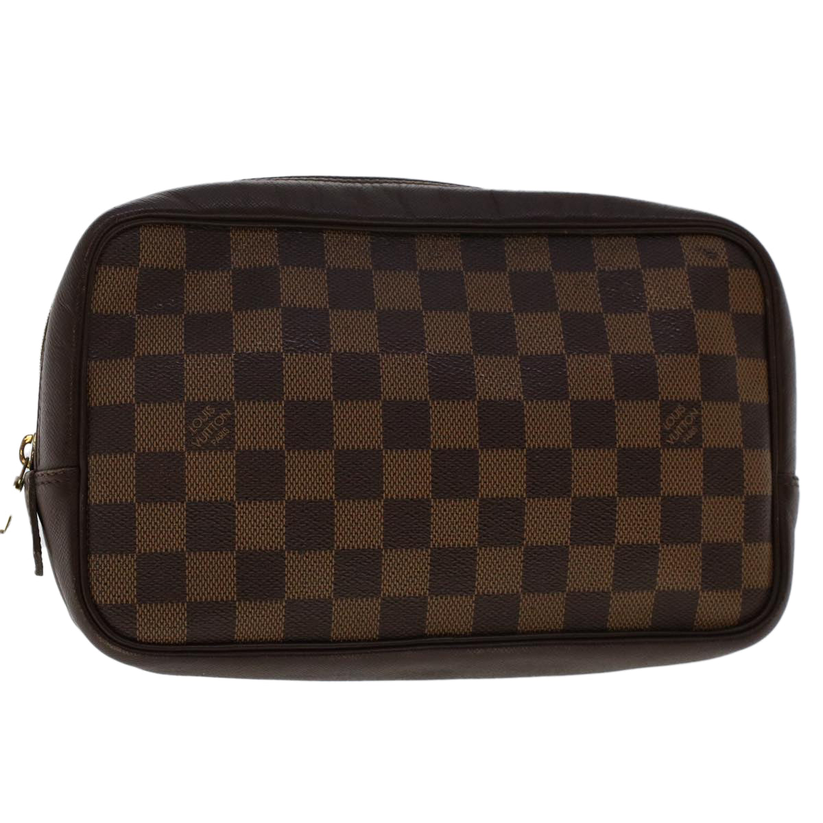 LOUIS VUITTON Damier Ebene Trousse Toilette Clutch Bag LV Auth
