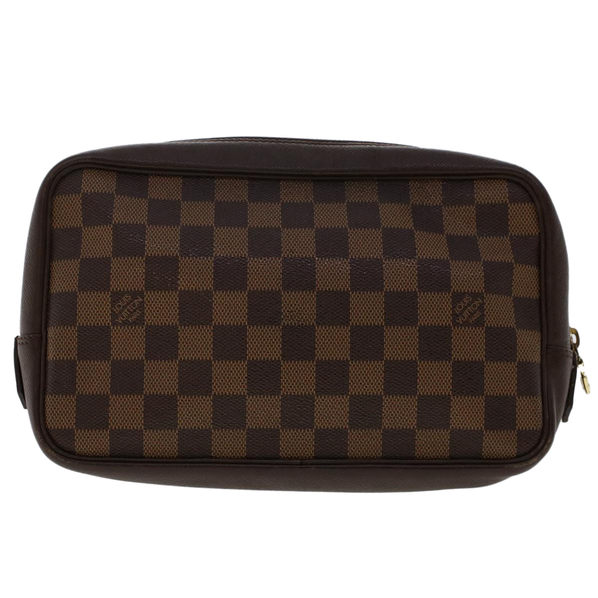 LOUIS VUITTON Damier Ebene Trousse Toilette Clutch Bag LV Auth