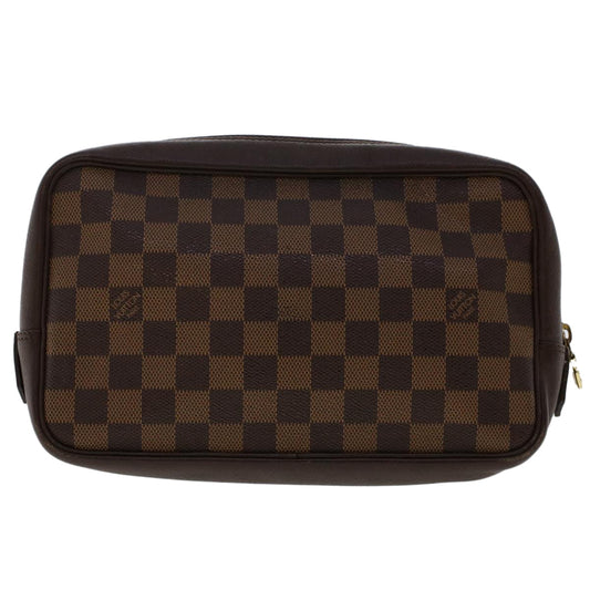 LOUIS VUITTON Damier Ebene Trousse Toilette Clutch Bag LV Auth