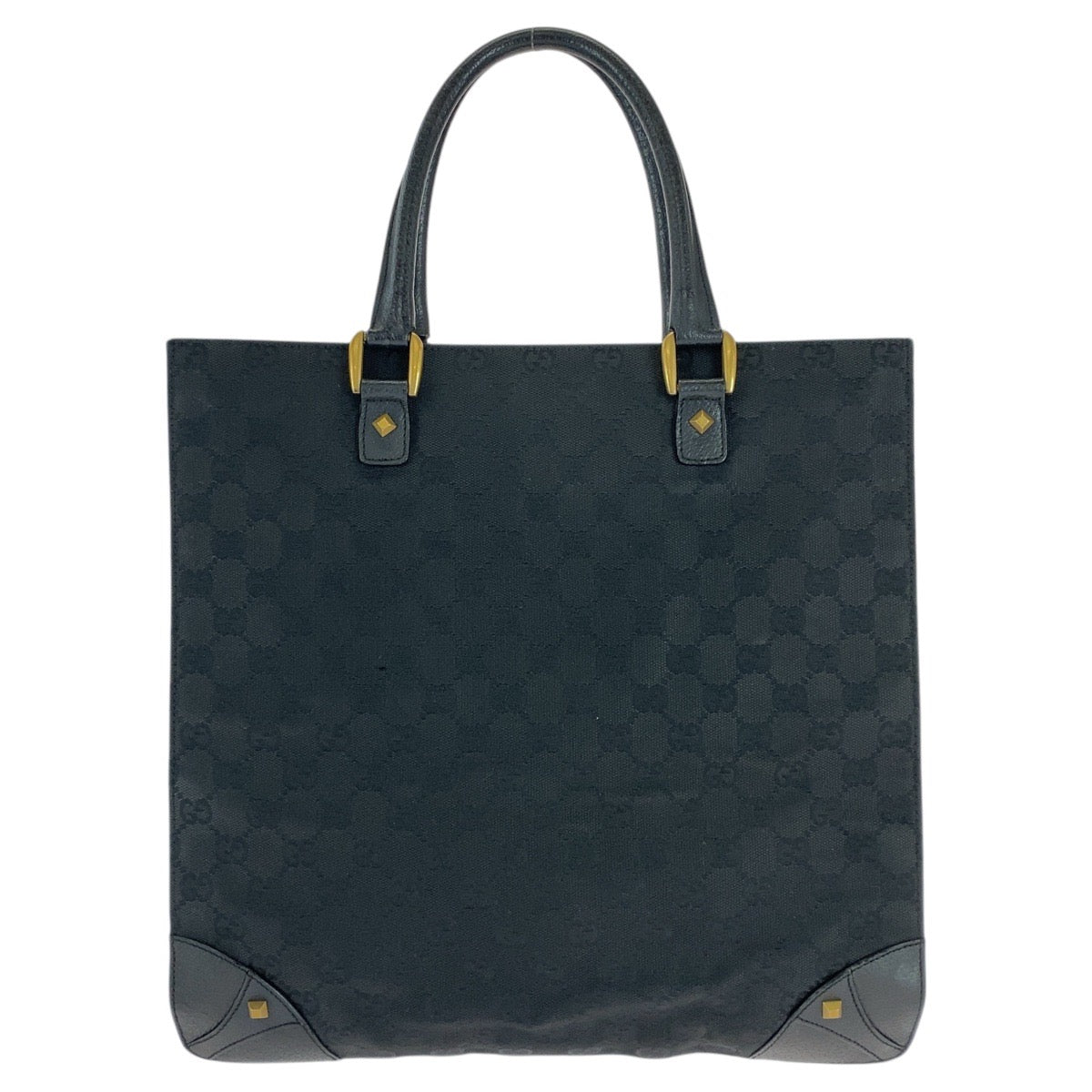 GUCCI Tote Bag 120898 GG canvas, leather black Tote Bag Shoulder Bag Studs Women
