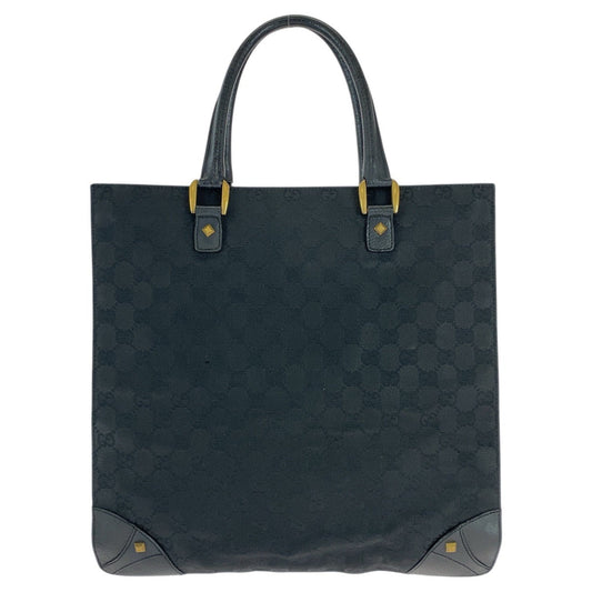 GUCCI Tote Bag 120898 GG canvas, leather black Tote Bag Shoulder Bag Studs Women