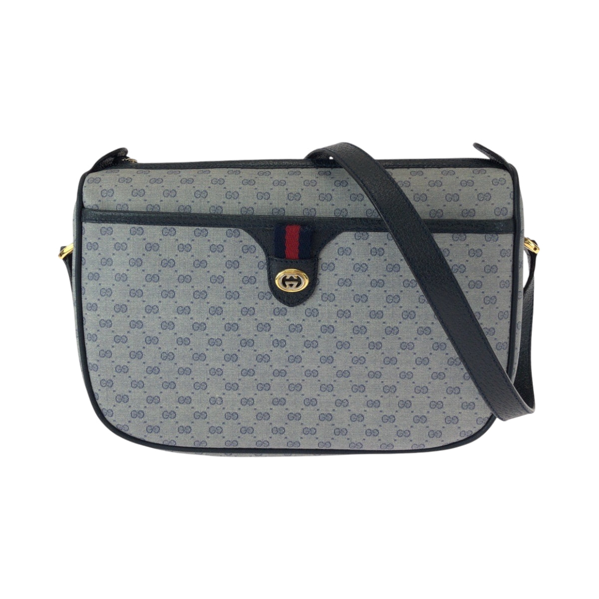 GUCCI Shoulder Bag 89 02 077 GG Supreme Canvas gray Old Gucci