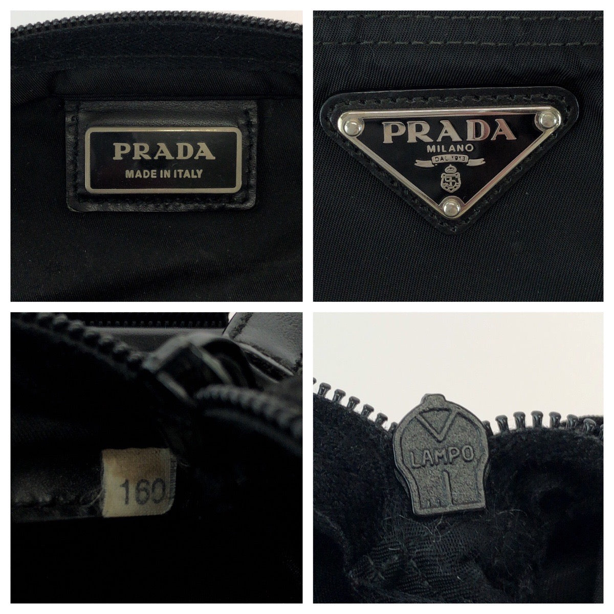 PRADA Shoulder Bag Nylon Black SilverMetal Test Triangle With logo - Style 16