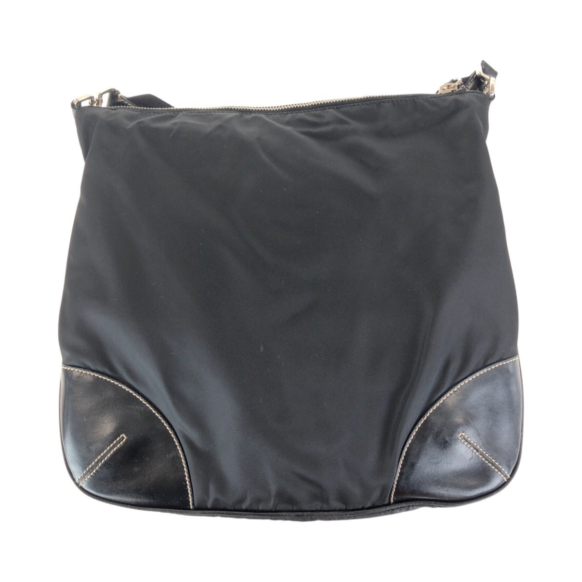 PRADA Shoulder Bag Nylon, Leather Black SilverMetal Shoulder Bag pochette Test Triangle With logo Women(Unisex) - Style 2
