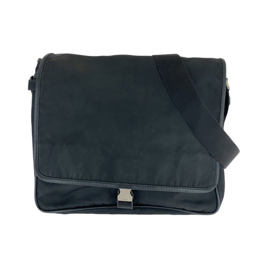 PRADA Shoulder Bag V166 Nylon Black SilverMetal Shoulder Bag Messenger bag Test Triangle With logo Women(Unisex)