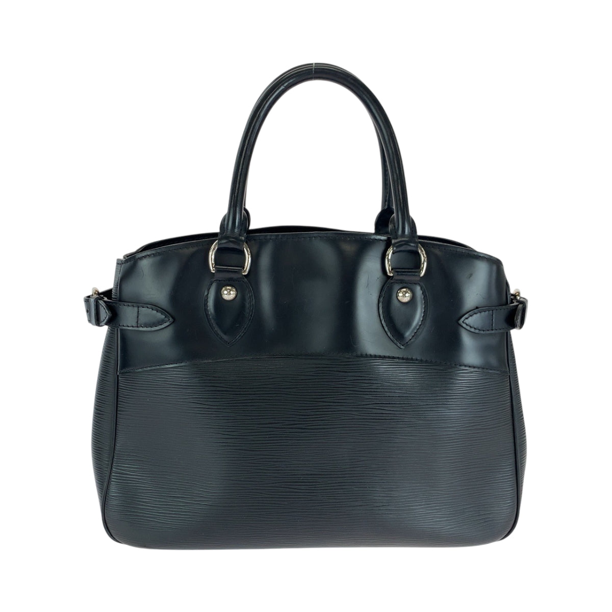 LOUIS VUITTON Handbag Epi Leather Black SilverMetal Epi Passy PM