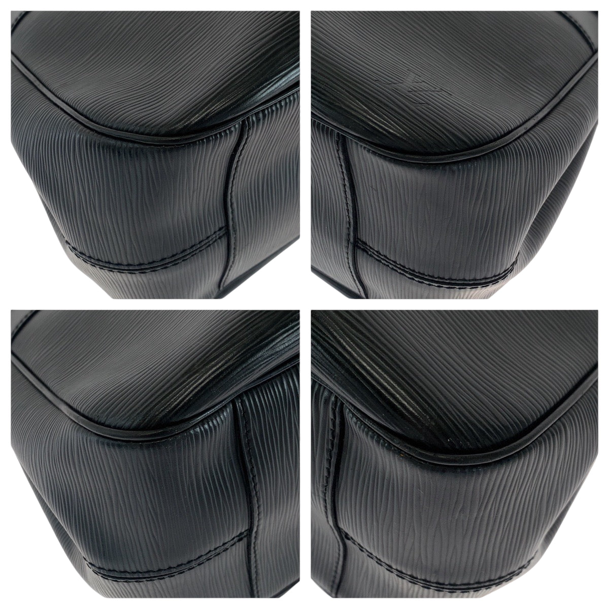 LOUIS VUITTON Handbag Epi Leather Black SilverMetal Epi Passy PM