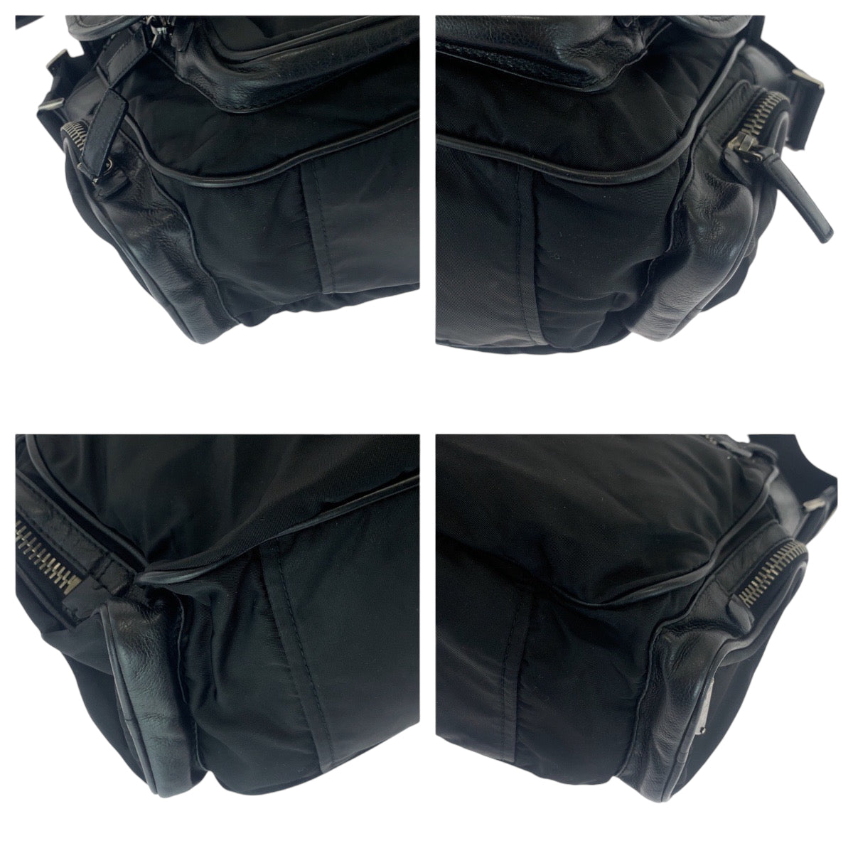 PRADA Shoulder Bag Nylon Black SilverMetal Shoulder Bag Messenger bag Test Triangle With logo mens - Style 5