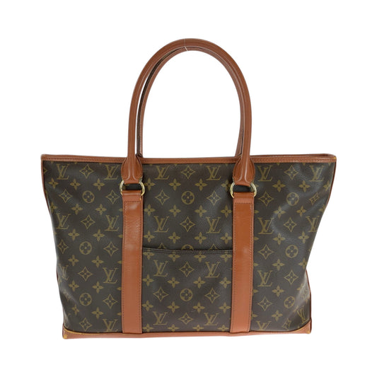 LOUIS VUITTON Tote Bag PVC Brown Gold Metal Tote Bag Shoulder Bag Monogram Weekend PM Women(Unisex)