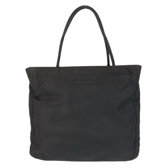 PRADA Tote Bag Nylon Black SilverMetal Tote Bag Shoulder Bag Test Triangle With logo Women