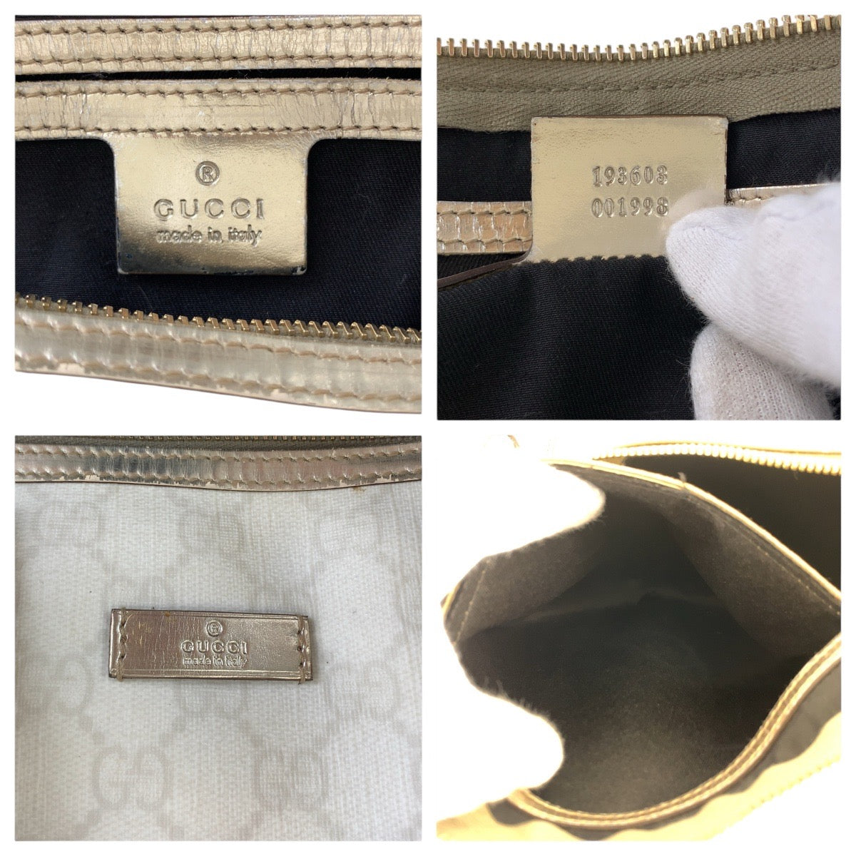 Gucci GG Supreme Canvas/Leather Boston Bag 193603