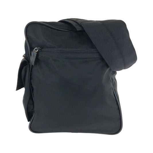 PRADA Shoulder Bag Nylon Black SilverMetal Shoulder Bag Messenger bag Test Triangle With logo mens