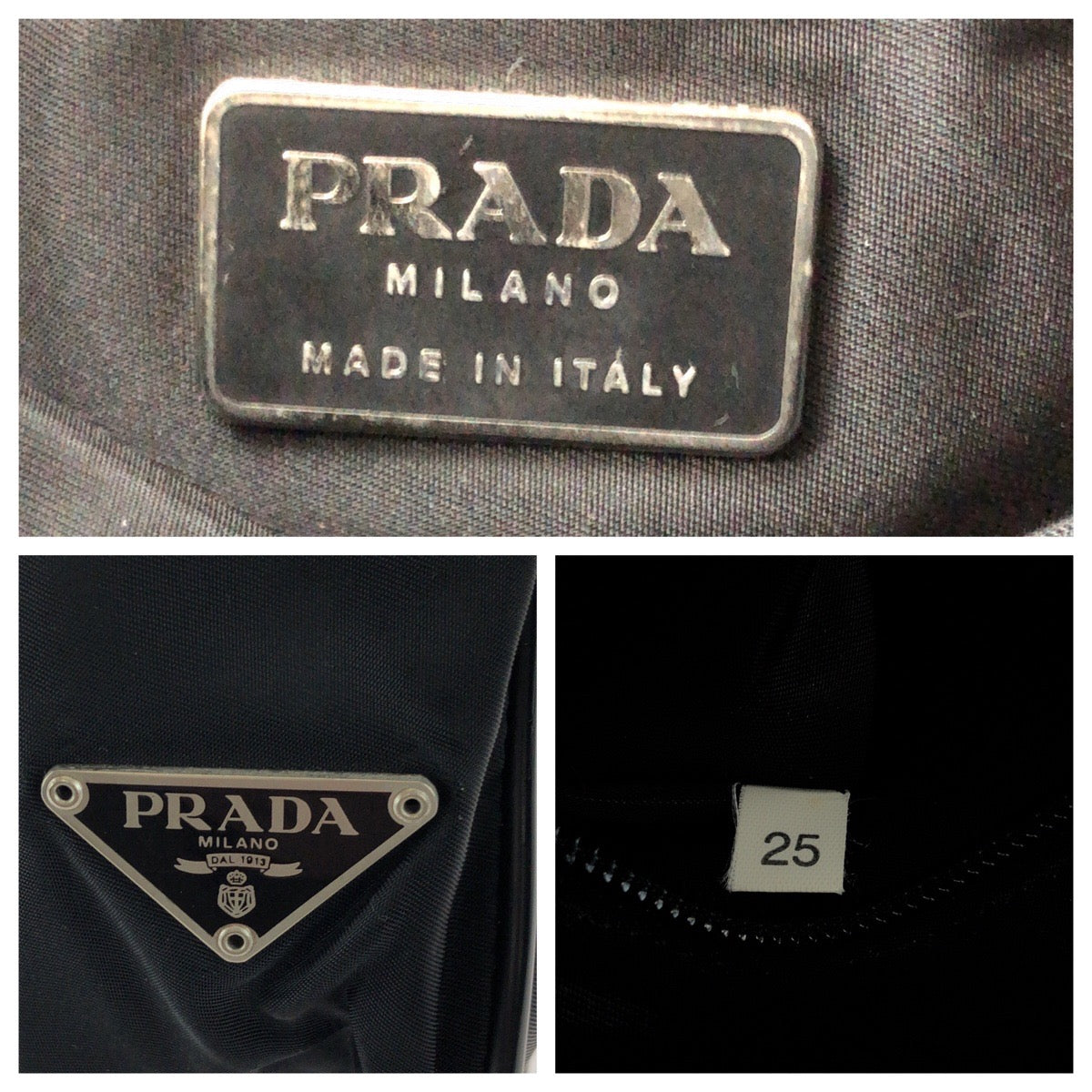 PRADA Shoulder Bag Nylon Black SilverMetal Shoulder Bag Messenger bag Test Triangle With logo mens - Style 7