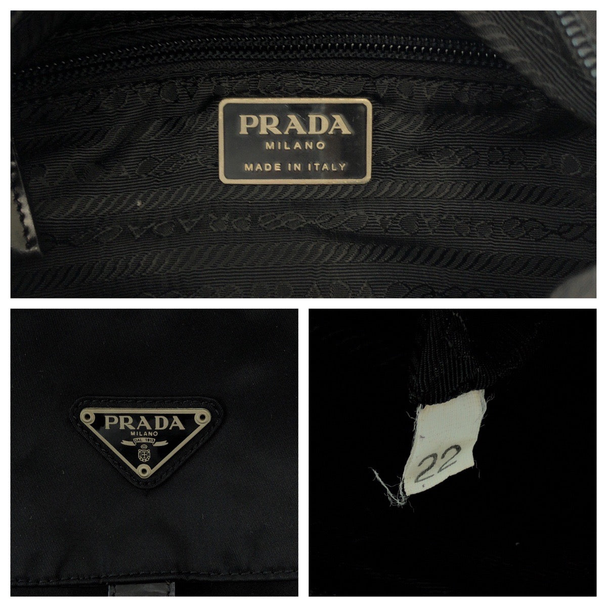 PRADA Shoulder Bag BT8994 Nylon Black SilverMetal Shoulder Bag pochette Test Triangle With logo mens(Unisex) - Style 2