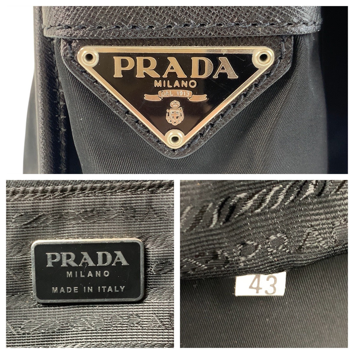 PRADA Shoulder Bag Nylon Black SilverMetal Shoulder Bag Messenger bag Test Triangle With logo mens - Style 3
