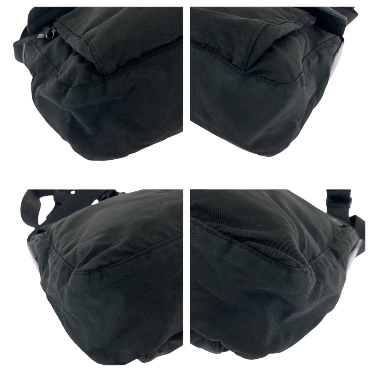 PRADA Shoulder Bag Nylon Black SilverMetal Shoulder Bag pochette Test Triangle With logo Women - Style 16