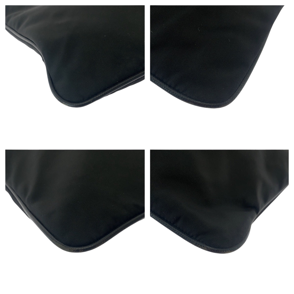 PRADA Shoulder Bag Nylon Black SilverMetal Shoulder Bag pochette Test Triangle With logo mens