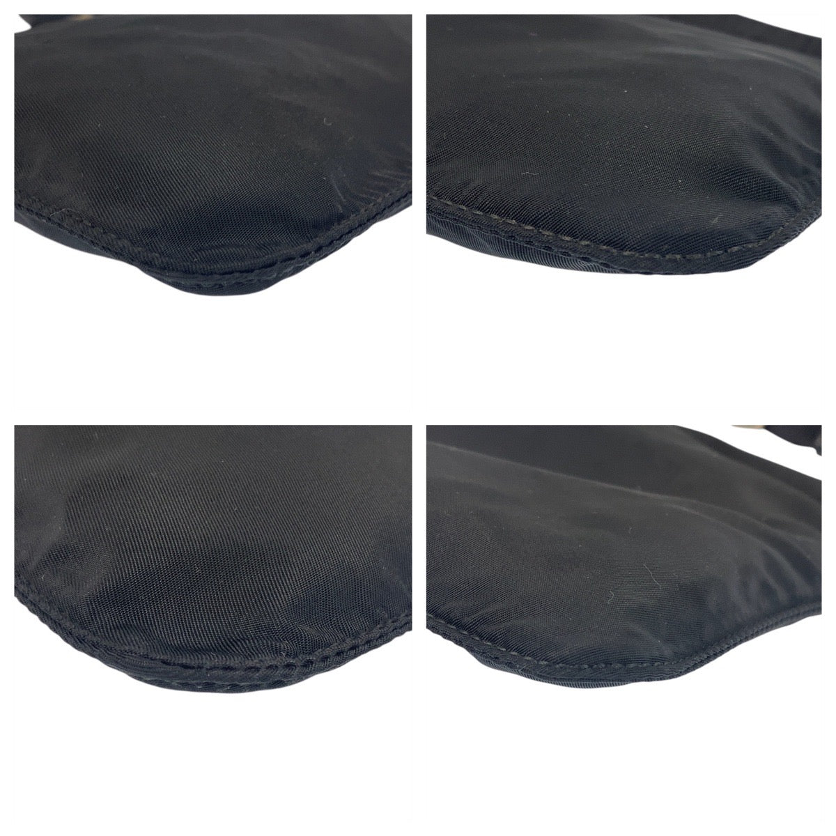 PRADA Shoulder Bag Nylon Black SilverMetal Shoulder Bag pochette Test Triangle With logo Women - Style 2