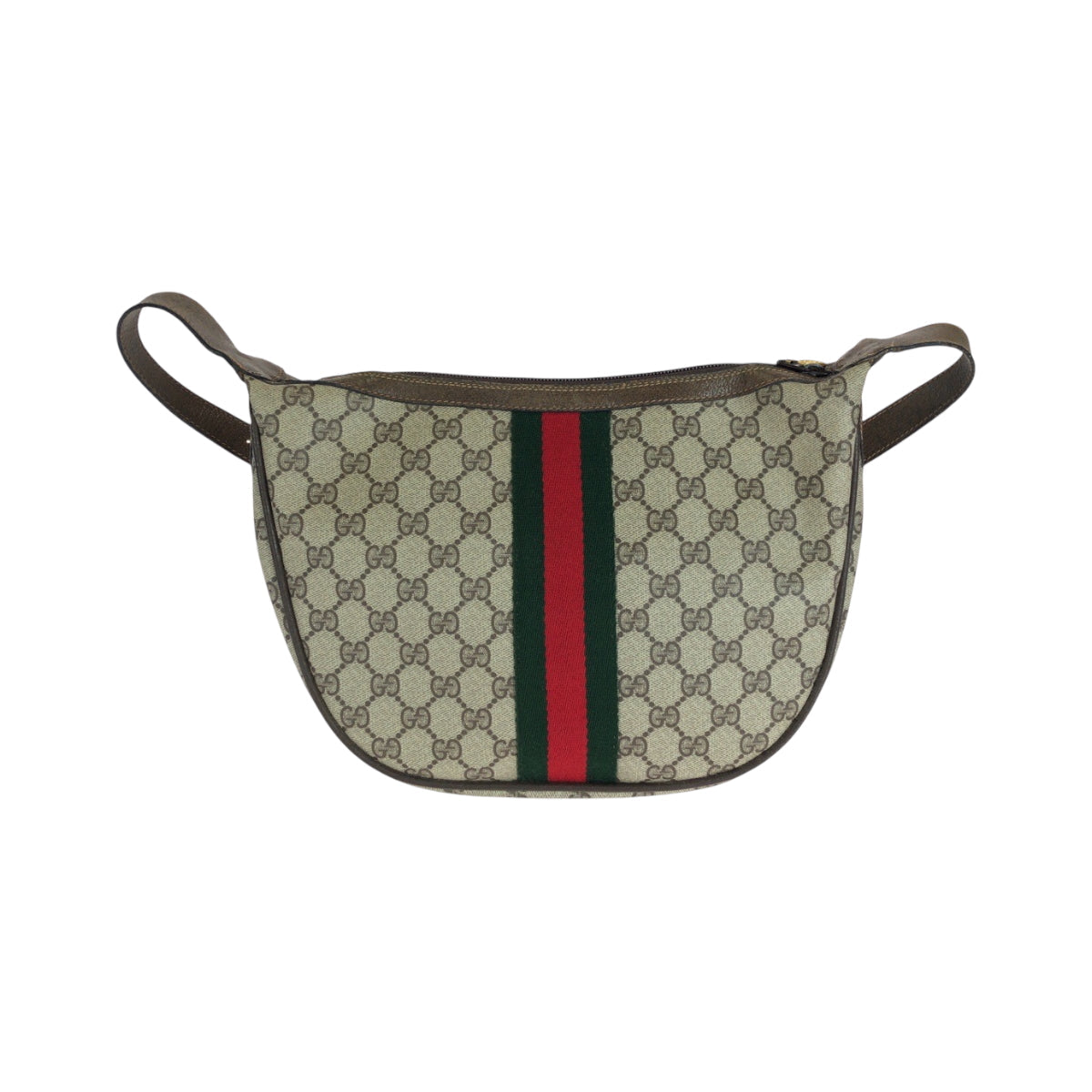 GUCCI Shoulder Bag 10 02 008 GG Supreme Canvas Beige Brown Brown Metal Shoulder Bag Shoulder Bag Sherry Line Old Gucci Women