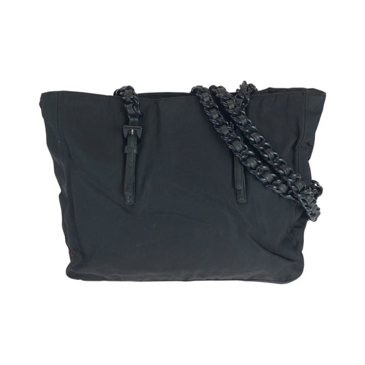 PRADA Tote Bag B7404 Nylon Black SilverMetal ChainTote Bag Shoulder Bag Test Triangle With logo Plastic Chain Women