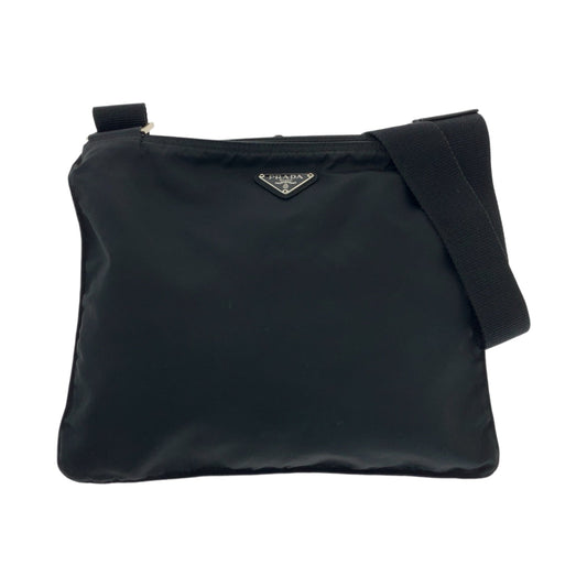 PRADA Shoulder Bag Nylon Black SilverMetal Shoulder Bag Sacoche Test Triangle With logo mens