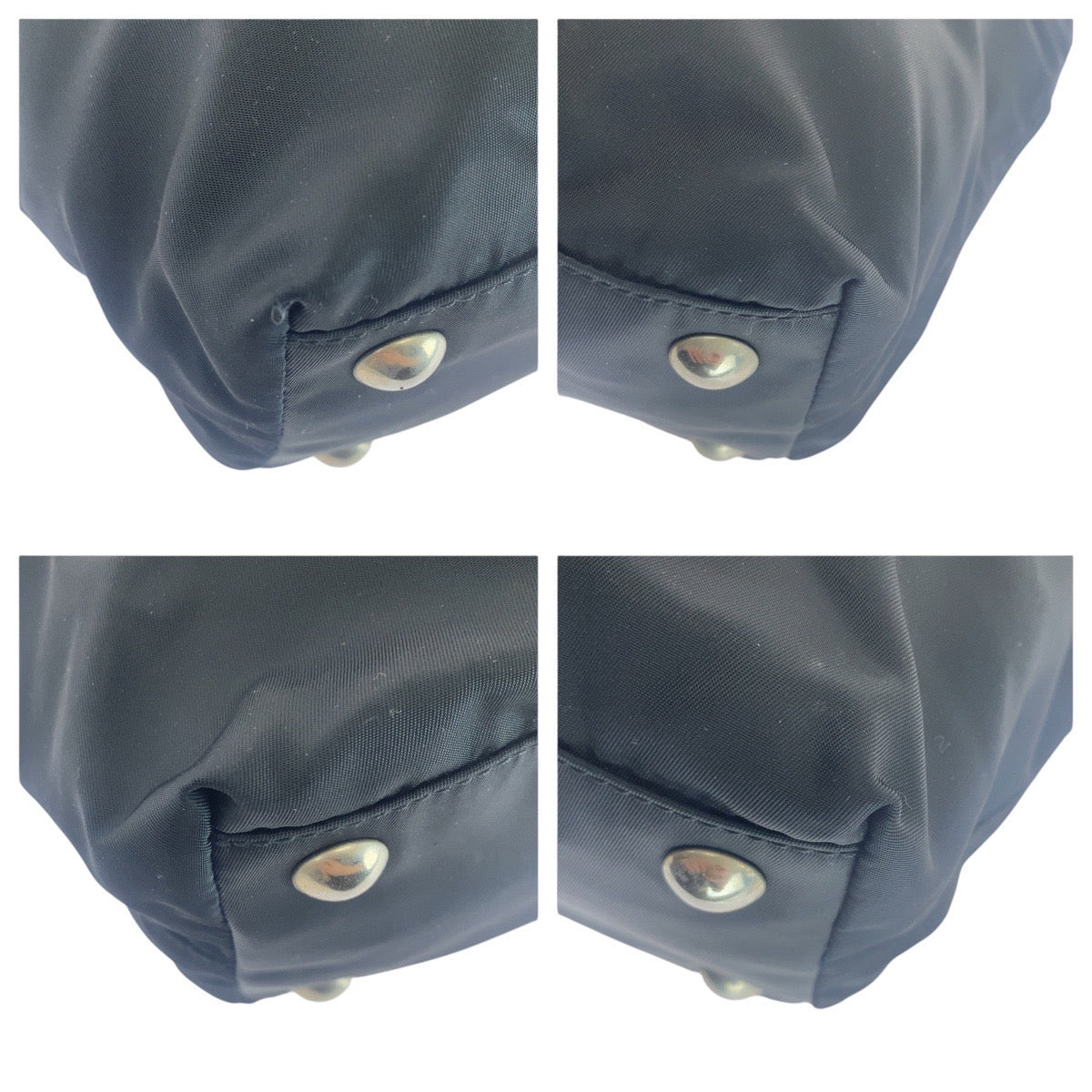 PRADA Tote Bag Nylon, Leather Black SilverMetal Tote Bag Shoulder Bag Test Triangle With logo Women - Style 2