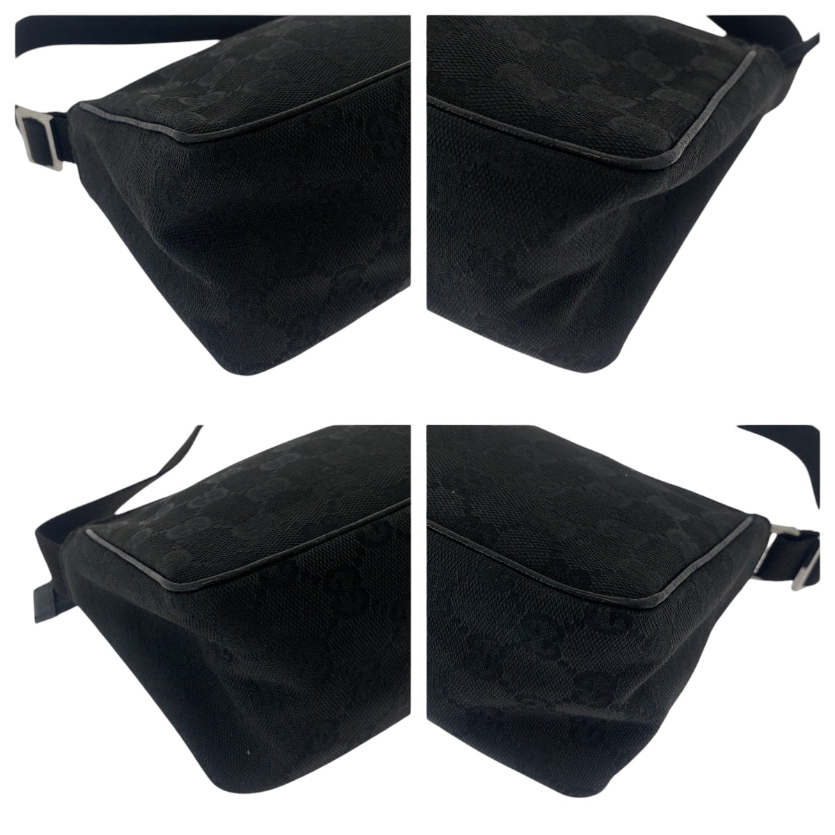 GUCCI Handbag 106644 GG canvas Black SilverMetal Handbag accessory pouch Women