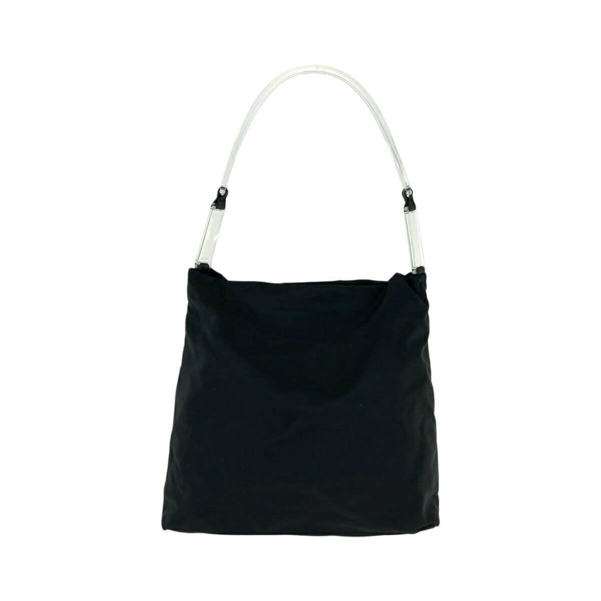 Prada Tessuto Triangle Logo Nylon Shoulder Bag Black