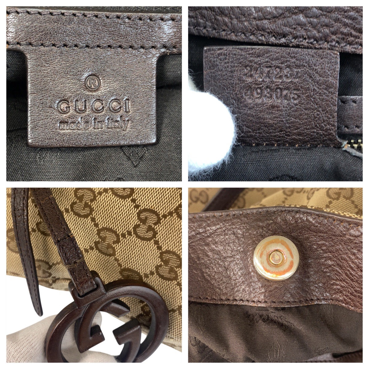 Gucci GG Canvas/Leather 2way Tote Bag 247237
