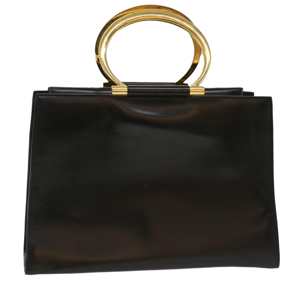 Luxury CELINE Hand Bag Leather Black 50187