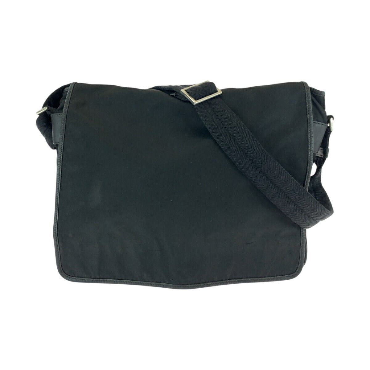 Prada Tessuto Triangle Logo Plate Nylon Shoulder Bag V158