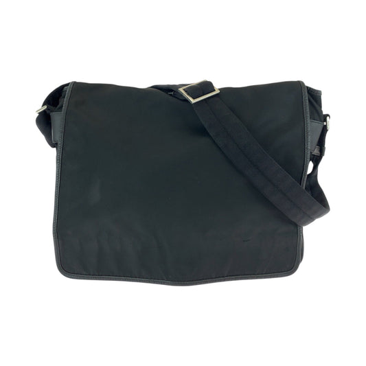 PRADA Shoulder Bag V158 Nylon Black SilverMetal Shoulder Bag Messenger bag Test Triangle With logo Women
