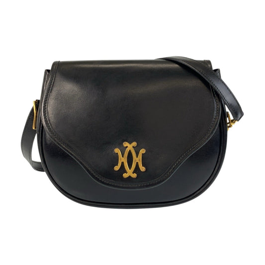 HERMES Shoulder Bag leather Black GoldMetal Shoulder Bag pochette Women