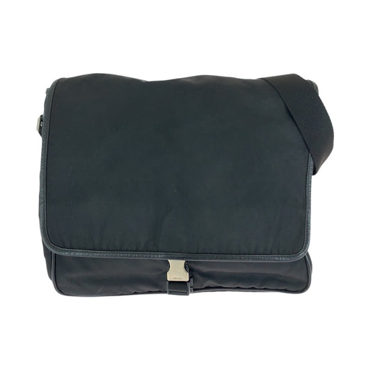 PRADA Shoulder Bag V166 Nylon Black SilverMetal Shoulder Bag Messenger bag Test Triangle With logo Women