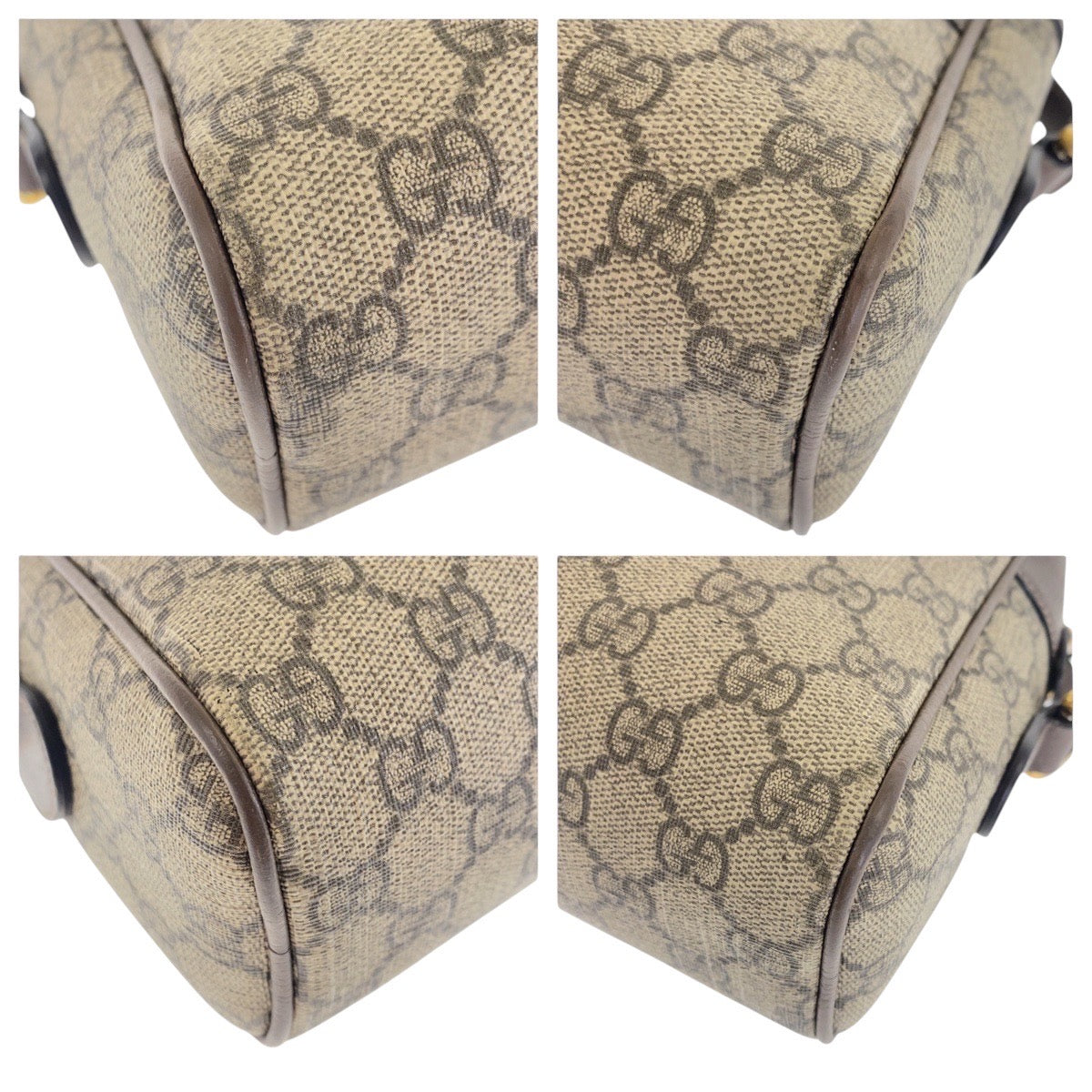 GUCCI Shoulder Bag 517060 GG Supreme canvas, leather Beige Gold Metal Crossbody Shoulder Bag Sherry Line Ophidia Women