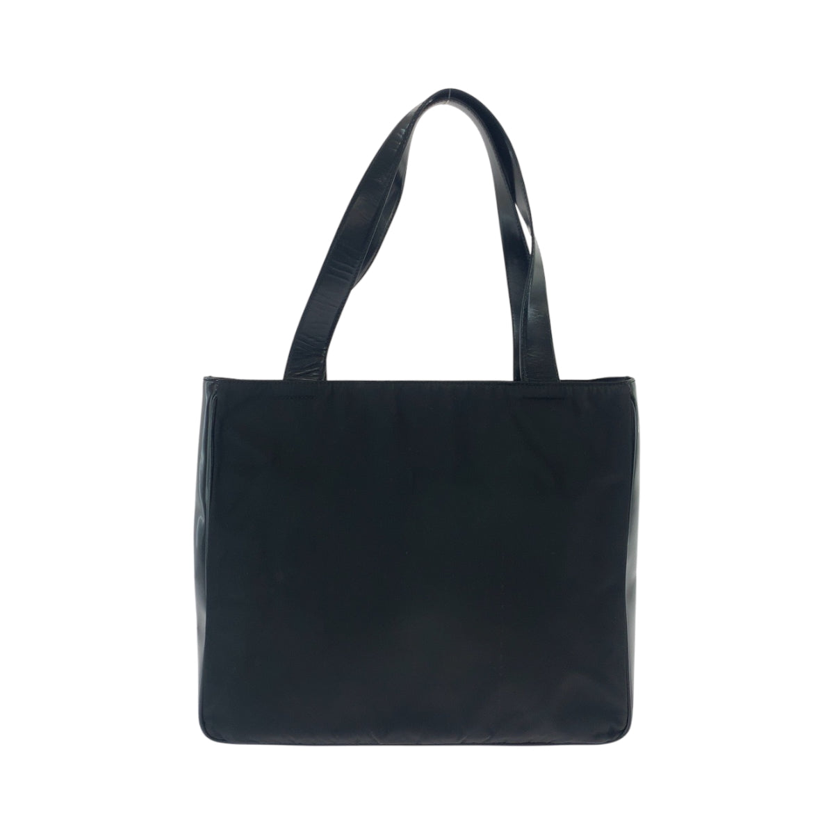 PRADA Tote Bag B8375 Nylon Black SilverMetal Tote Bag Shoulder Bag Test Triangle With logo Women
