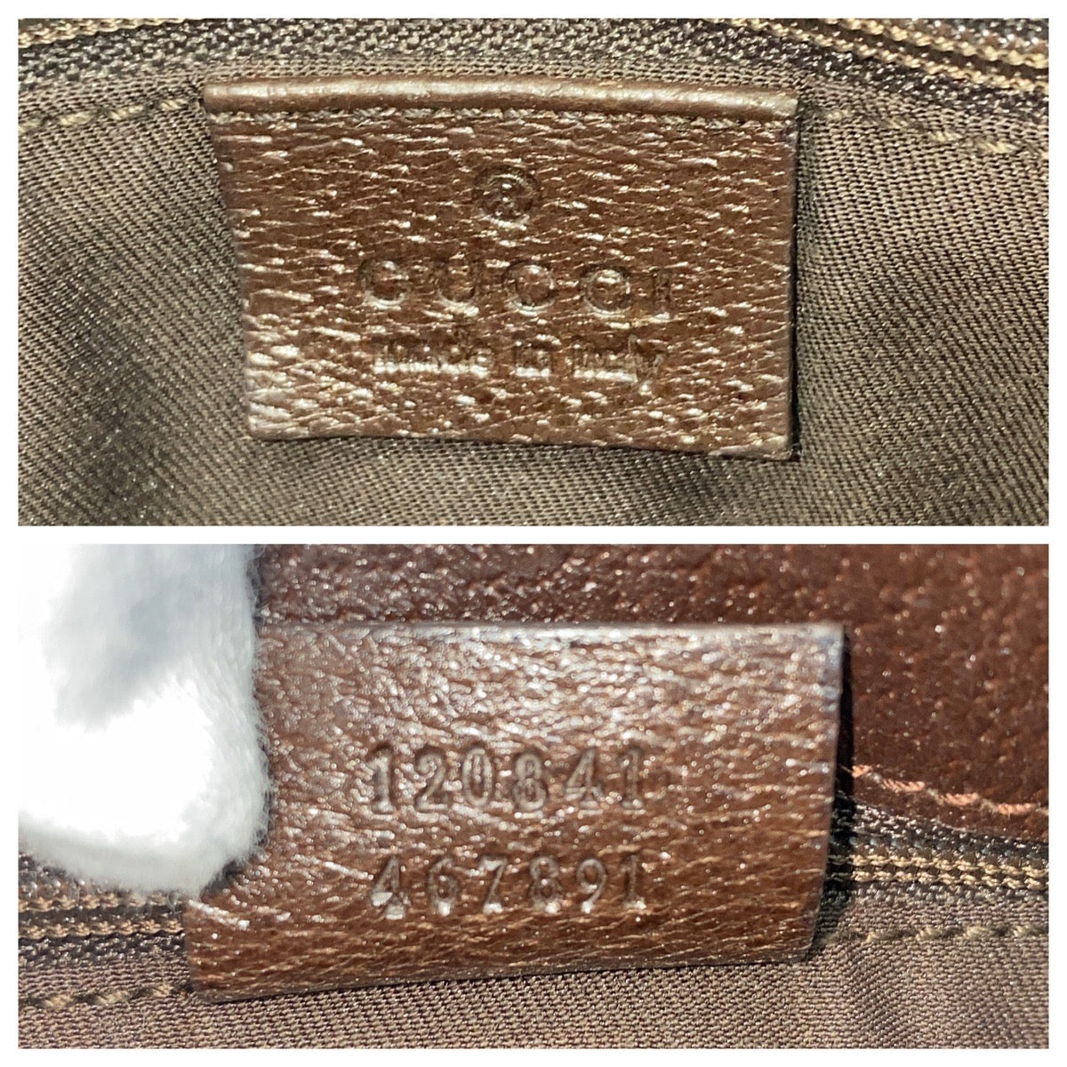 GUCCI Shoulder Bag 120841 GG canvas, leather Beige brown Shoulder Bag pochette Women