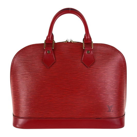 LOUIS VUITTON Handbag Epi Leather Red Gold Metal Handbag Tote Bag Epi Alma Women