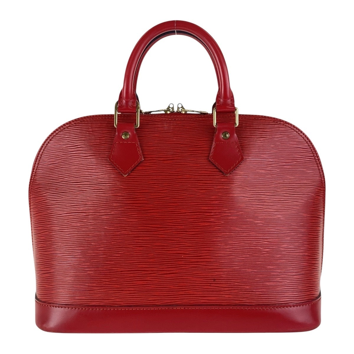 LOUIS VUITTON Handbag Epi Leather Red Gold Metal Handbag Tote Bag Epi Alma Women