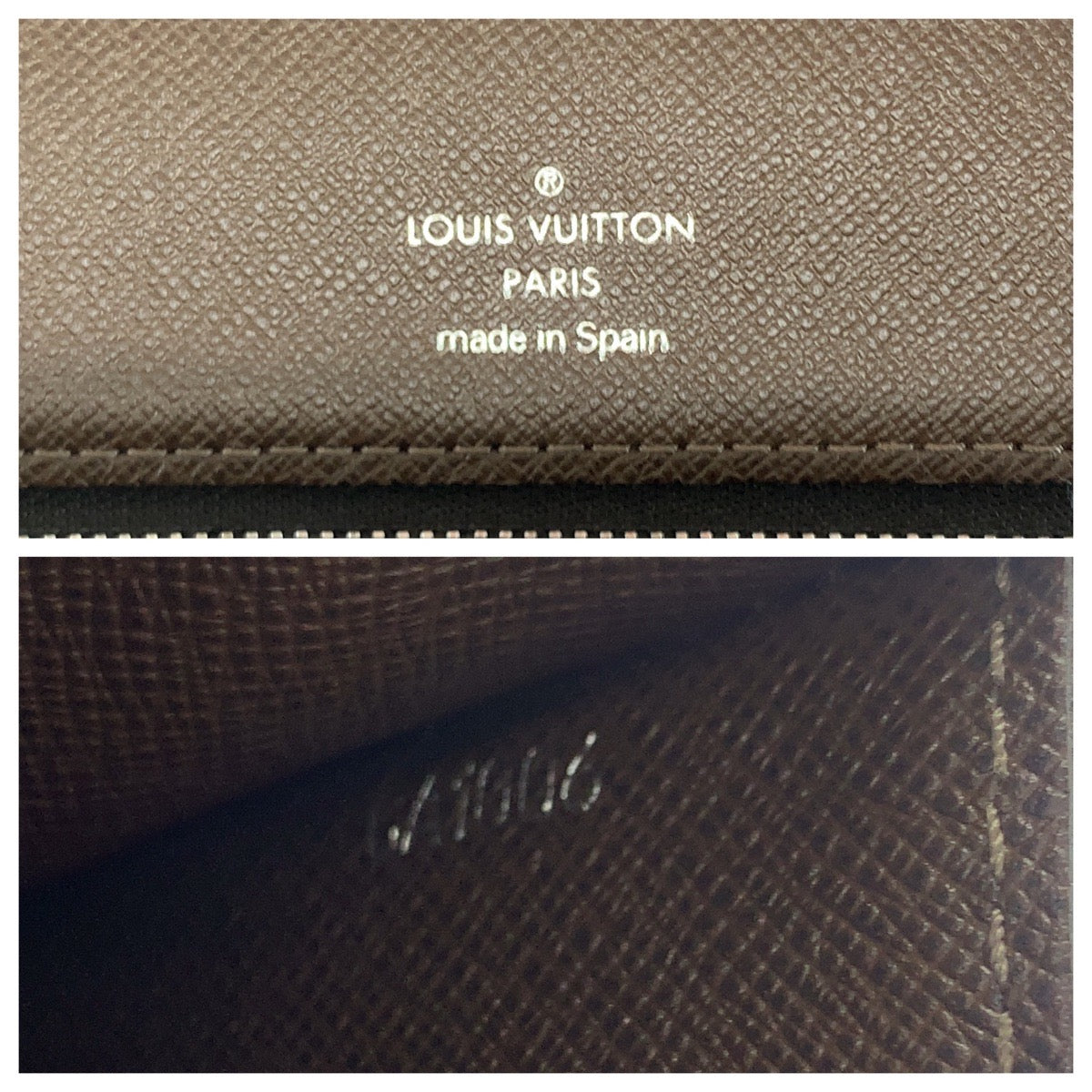 LOUIS VUITTON business bag Taiga Brown Silver Metal business bag clutch bag Taiga Selenga mens