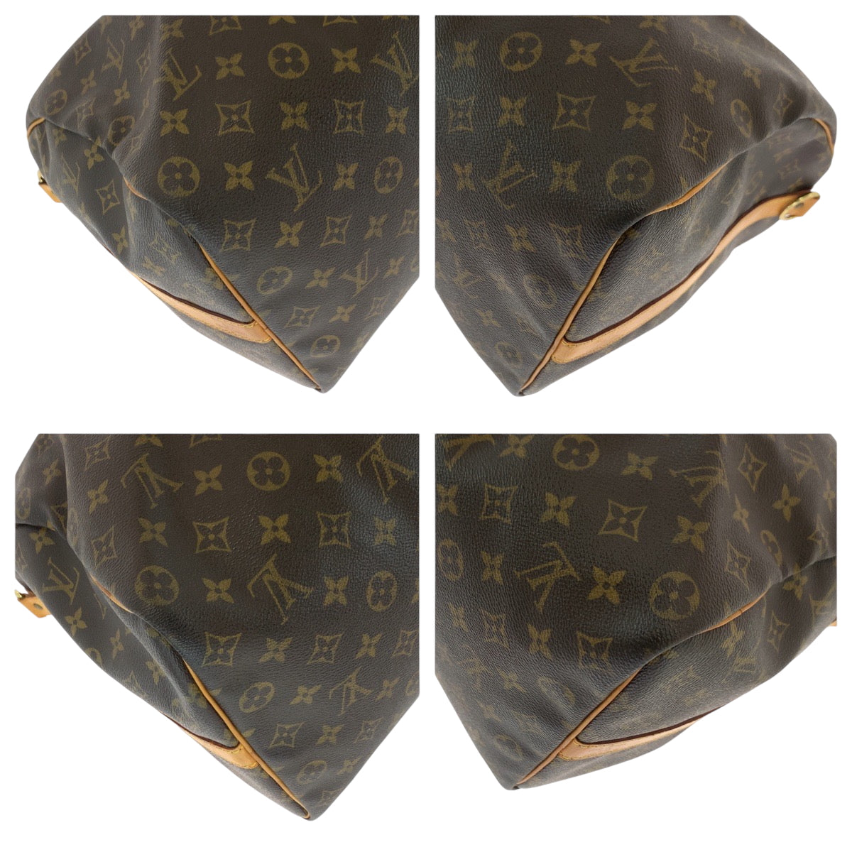 LOUIS VUITTON Shoulder Bag PVC Brown Gold Metal Shoulder Bag Boston Duffel bag 2way Monogram Keepall 50 bandouliere mens(Unisex)