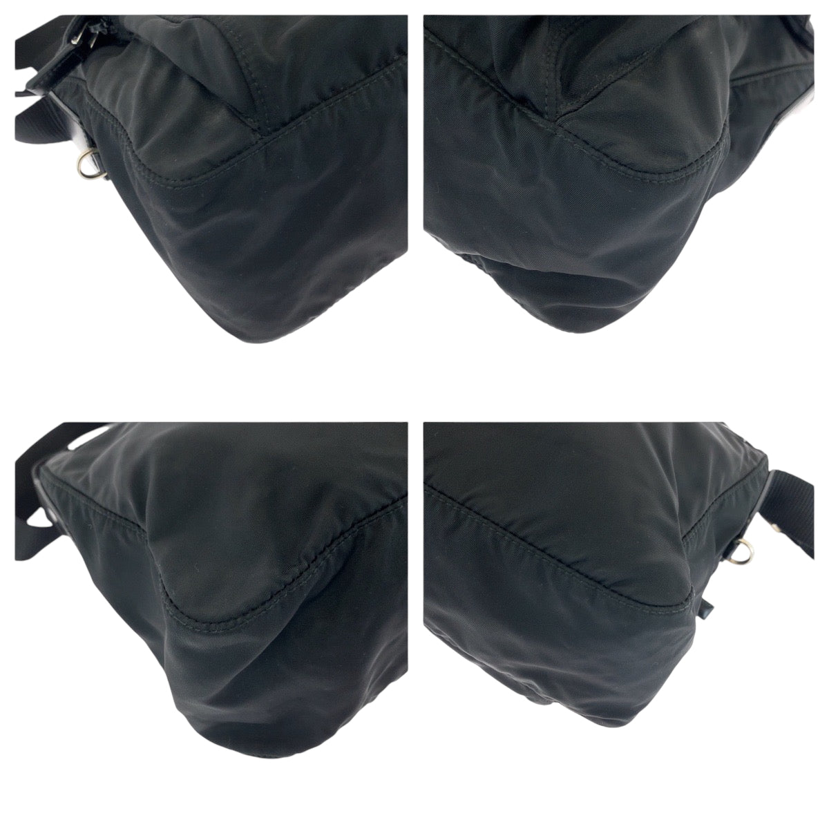 PRADA Shoulder Bag Nylon Black SilverMetal Shoulder Bag pochette Test Triangle With logo mens - Style 3