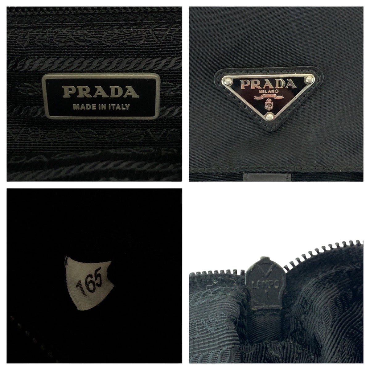 PRADA Shoulder Bag Nylon Black SilverMetal Shoulder Bag pochette Test Triangle With logo mens - Style 3