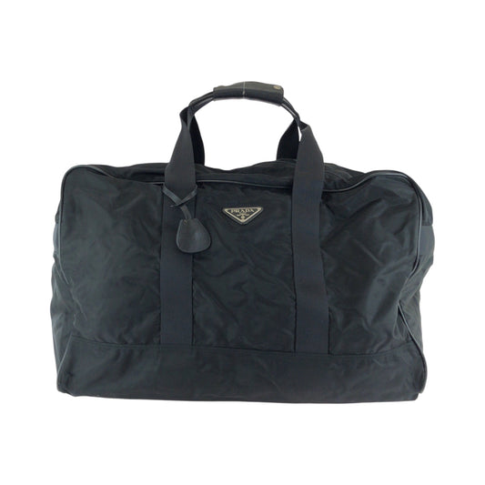 PRADA Boston Duffel bag Nylon Black SilverMetal Boston Duffel bag Handbag Test Triangle With logo mens