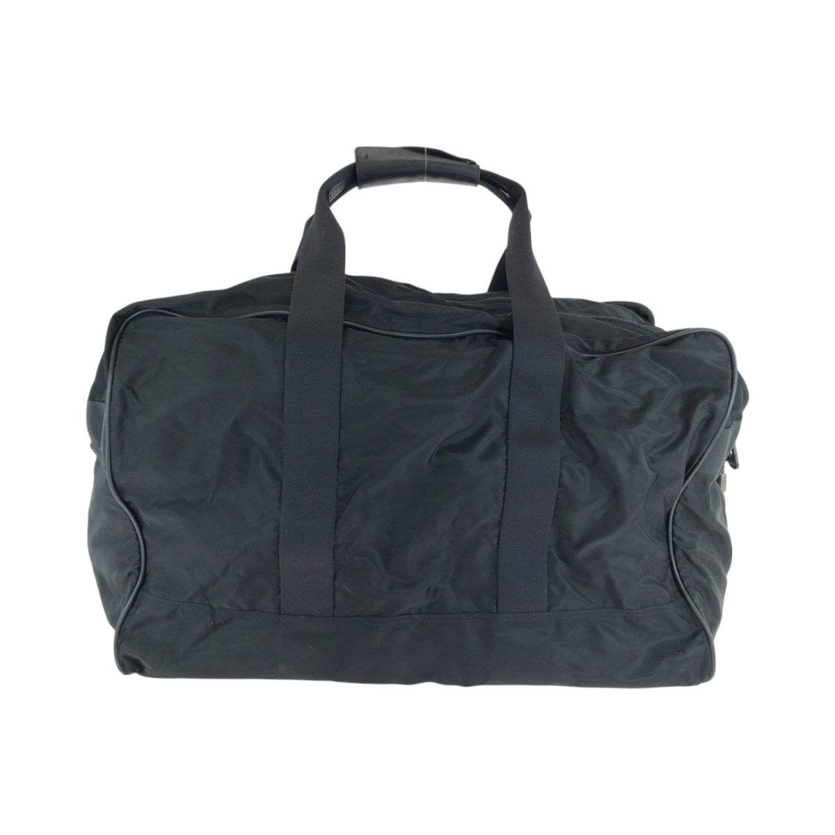 PRADA Boston Duffel bag Nylon Black SilverMetal Boston Duffel bag Handbag Test Triangle With logo mens