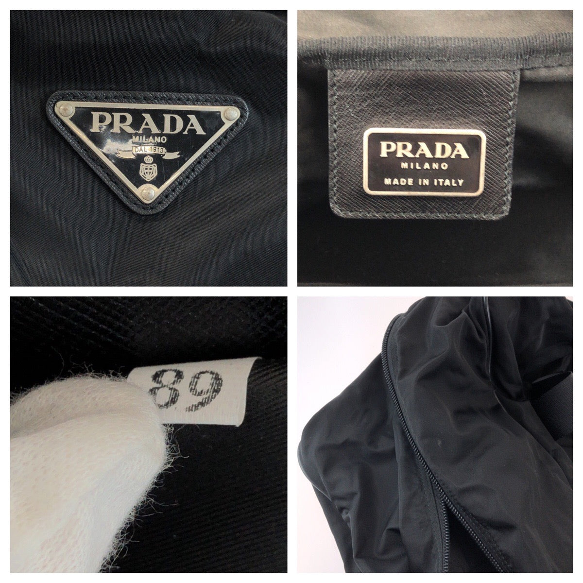 Prada Tessuto Triangle Logo Plate Nylon Boston Bag 502098