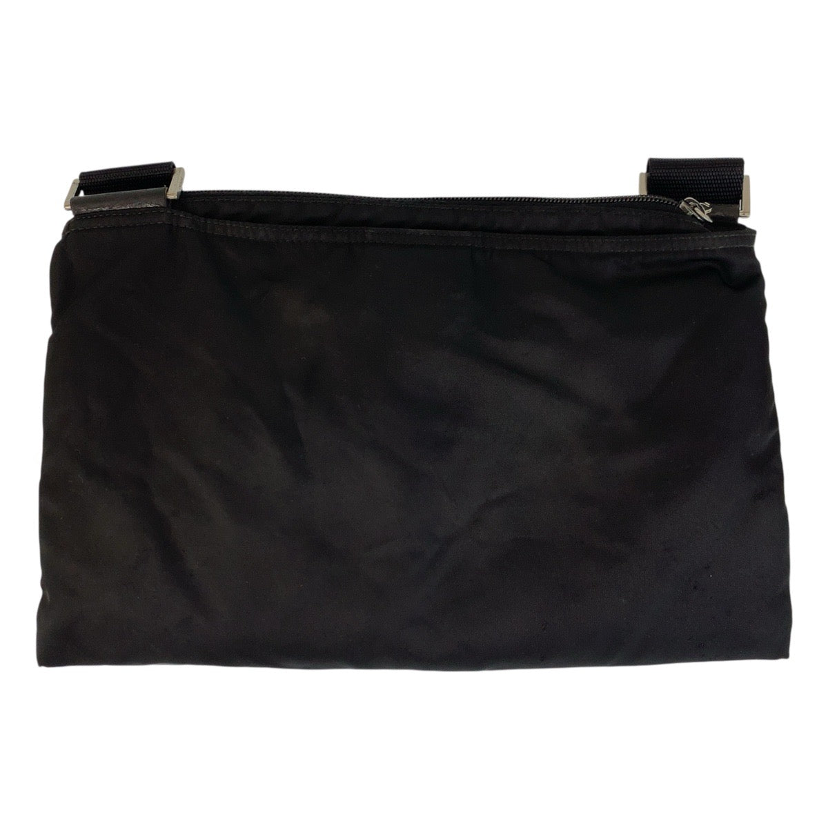 PRADA Shoulder Bag Nylon Black SilverMetal Shoulder Bag Messenger bag Test Triangle With logo Women - Style 9