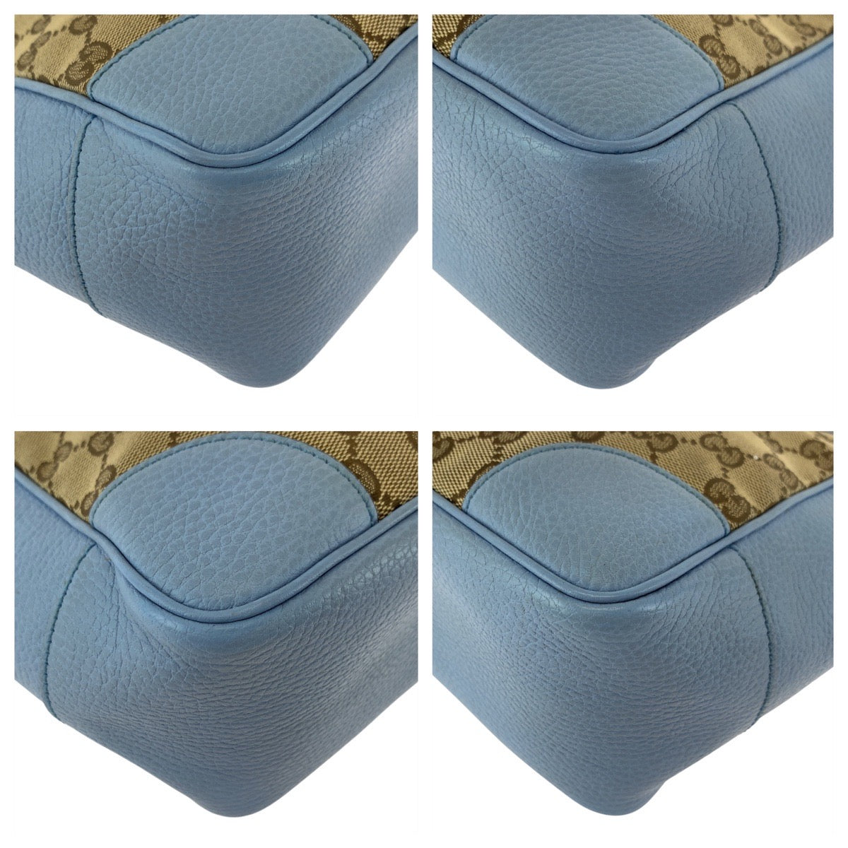 GUCCI Tote Bag 449241 GG canvas, leather Beige Blue Gold Metal Tote Bag Handbag Shoulder Bag 2way Women